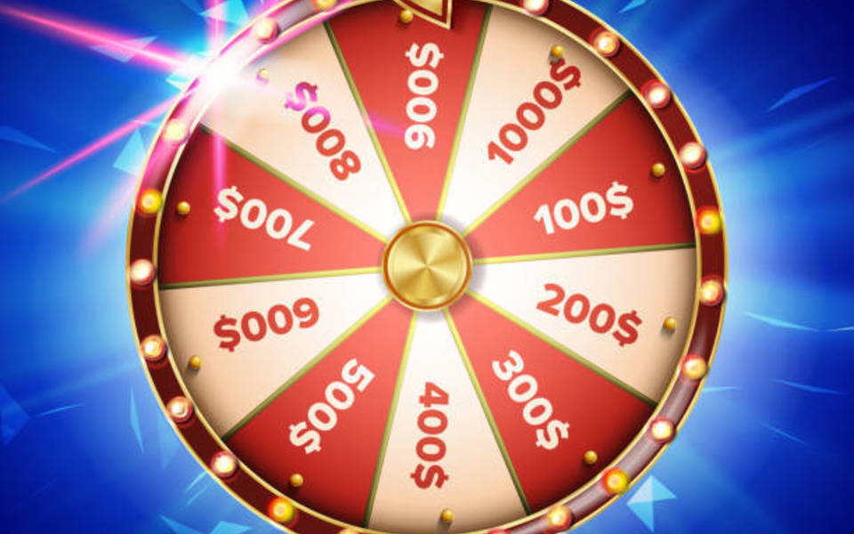 Wheel Of Fortune Poster Vector. Gamble Chance Leisure. Realistic 3d Object. Lottery Design Brochure. Illustration